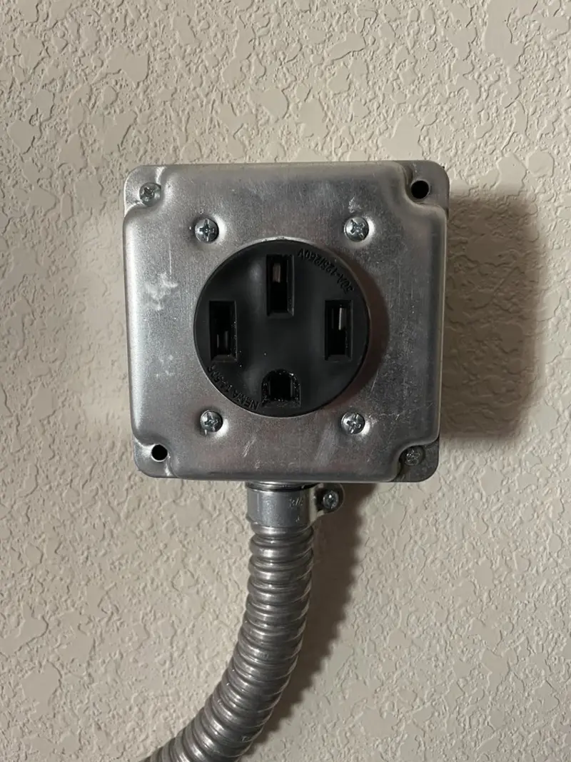 NEMA 14-50 outlet installed for Smart Home Electrical in Grasonville